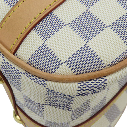Louis Vuitton Tote Bag N42220 Damier Azur, Tanned Leather White Stresa Pm Women