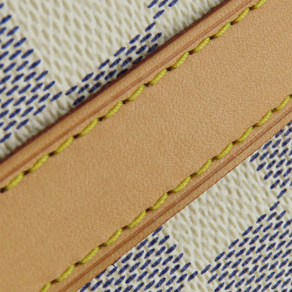 Louis Vuitton Tote Bag N42220 Damier Azur, Tanned Leather White Stresa Pm Women