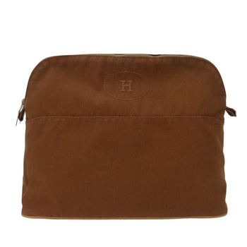 Hermes Pouch Cotton Brown Bored Pouch Tgm Women
