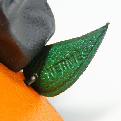 Hermes Bag Charm Leather, Silver925 Orange Women