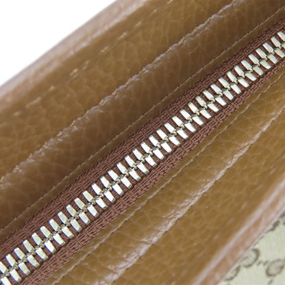 Gucci Handbag 449241 Leather, Gg Canvas Brown Women