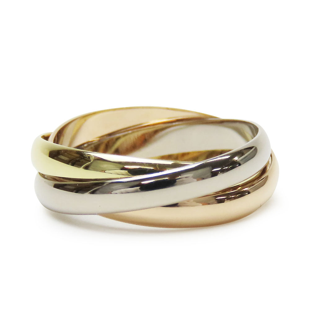 Cartier Ring K18 Yellow Gold, K18 Pink Gold, K18Wg Three Color Trinity Women