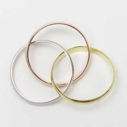 Cartier Ring K18 Yellow Gold, K18 Pink Gold, K18Wg Three Color Trinity Women