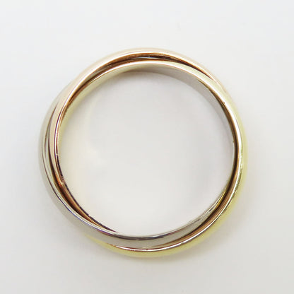 Cartier Ring K18 Yellow Gold, K18 Pink Gold, K18Wg Three Color Trinity Women