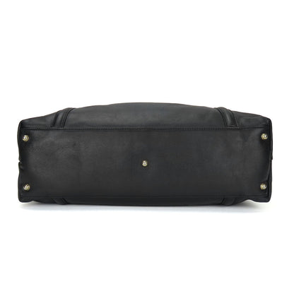 Gucci Tote Bag 162094 Leather Black Newbrit Double G Women