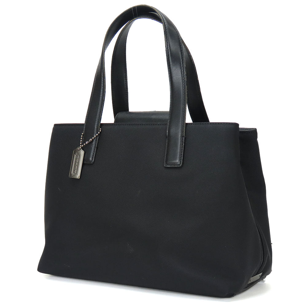 Coach Handbag 7400 Nylon, Leather Black Women