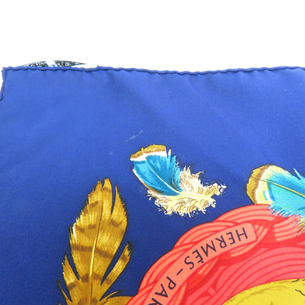 Hermes Scarf Silk Navy Couvee D'Hermes Carre90