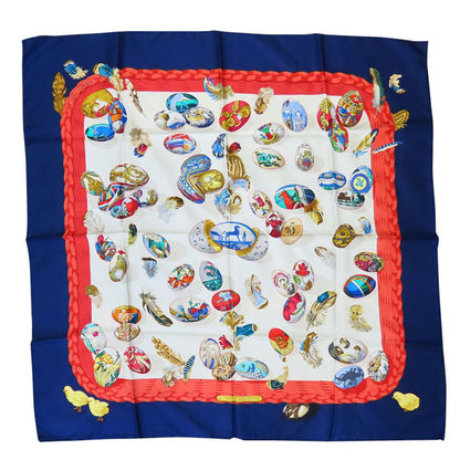 Hermes Scarf Silk Navy Couvee D'Hermes Carre90
