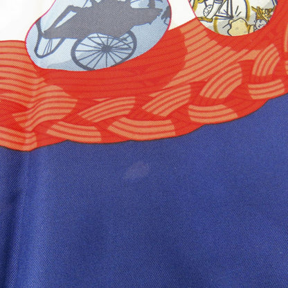 Hermes Scarf Silk Navy Couvee D'Hermes Carre90
