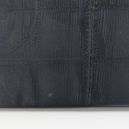 Chanel Tote Bag Jacquard Nylon Black Coco Mark New Travel Line