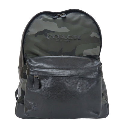 Coach Backpack F71755 Nylon, Leather Black Mens