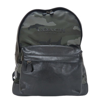 Coach Backpack F71755 Nylon, Leather Black Mens