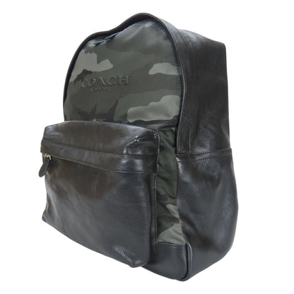 Coach Backpack F71755 Nylon, Leather Black Mens