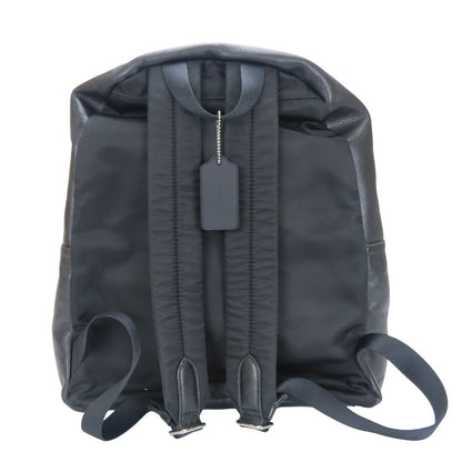 Coach Backpack F71755 Nylon, Leather Black Mens