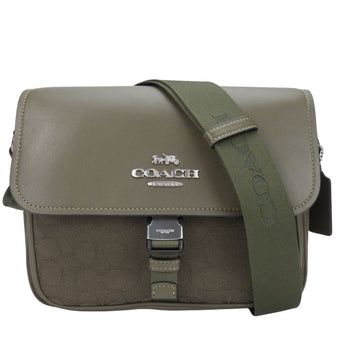 Coach Shoulder Bag Ct818 Leather, Canvas Khaki Pace Messenger Women