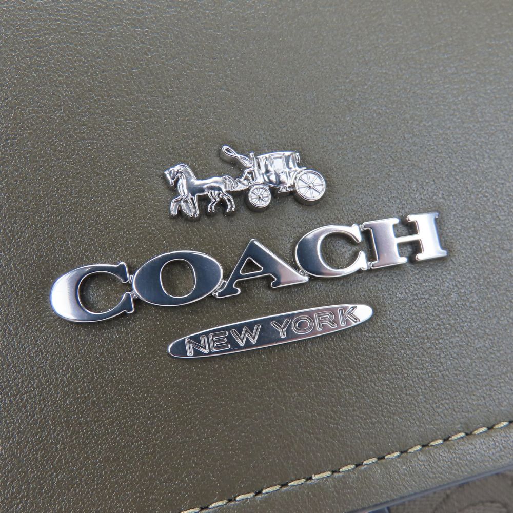 Coach Shoulder Bag Ct818 Leather, Canvas Khaki Pace Messenger Women