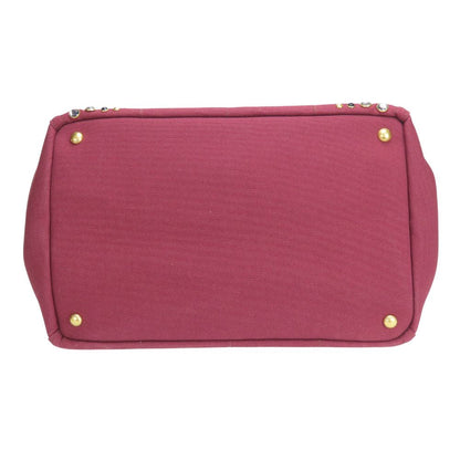 Prada Tote Bag B2642O Canvas Amarrant Studs Canapa Women