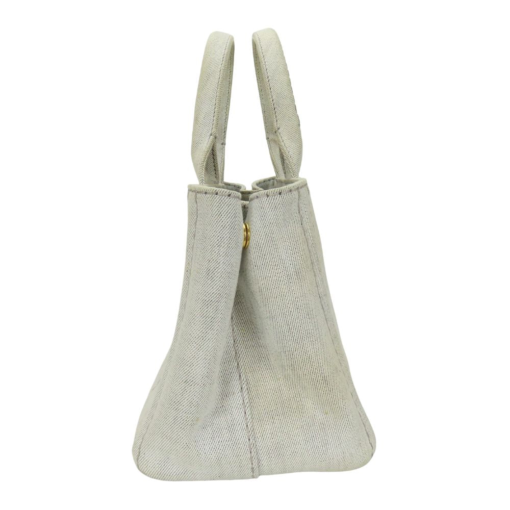 Prada Tote Bag 1Bg439 Canvas Gray Canapa Women