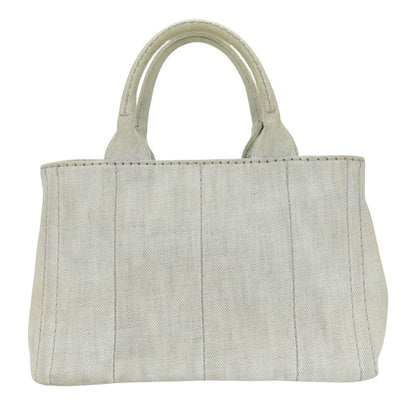Prada Tote Bag 1Bg439 Canvas Gray Canapa Women