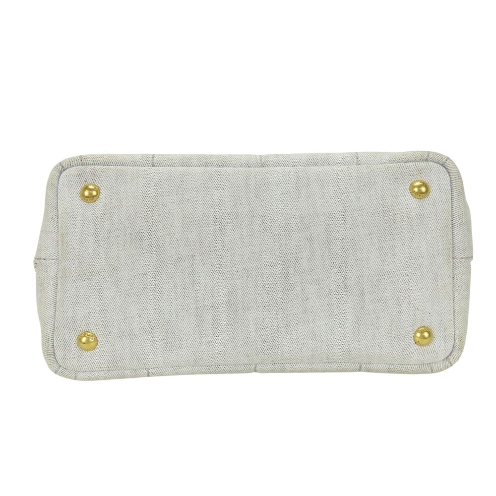 Prada Tote Bag 1Bg439 Canvas Gray Canapa Women