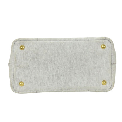 Prada Tote Bag 1Bg439 Canvas Gray Canapa Women