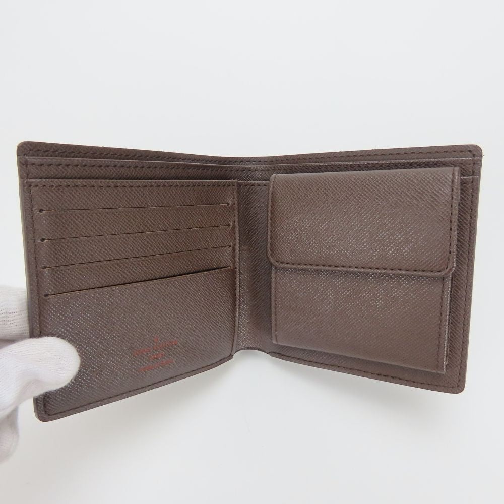 Louis Vuitton Bifold Wallet N61675 Damier Brown Portefeuilleemarco Mens(Unisex)