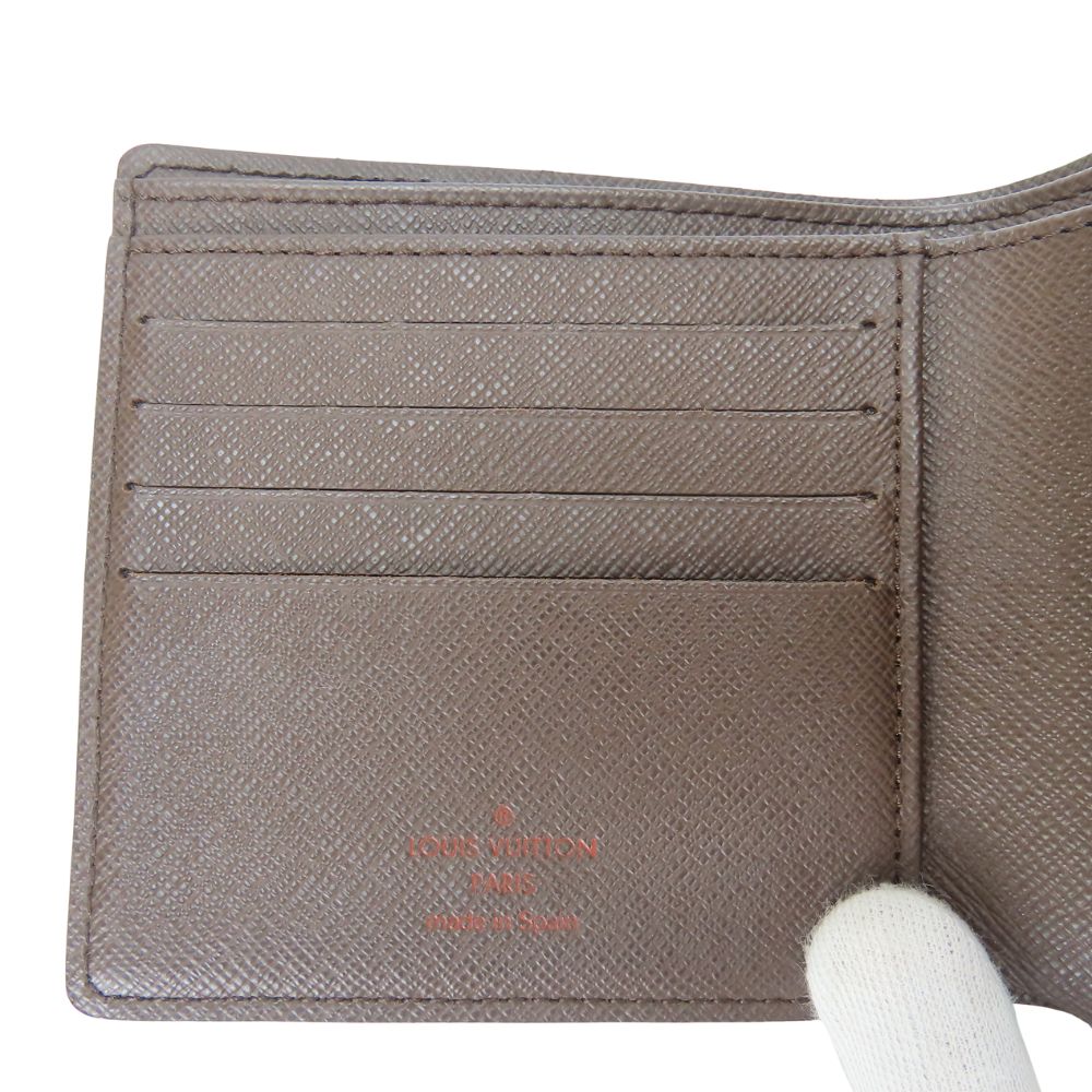 Louis Vuitton Bifold Wallet N61675 Damier Brown Portefeuilleemarco Mens(Unisex)