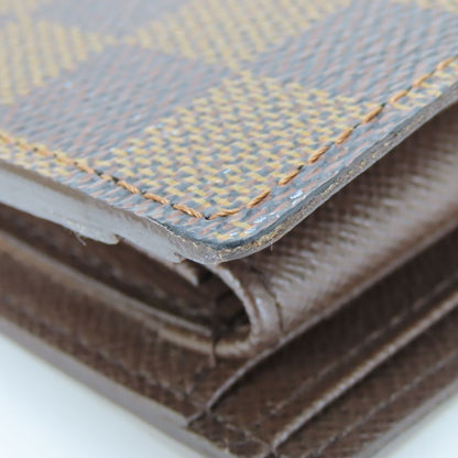 Louis Vuitton Bifold Wallet N61675 Damier Brown Portefeuilleemarco Mens(Unisex)