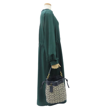 Coach Shoulder Bag C3853 Canvas, Leather Navy Field Bucket Women