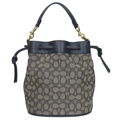Coach Shoulder Bag C3853 Canvas, Leather Navy Field Bucket Women