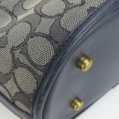 Coach Shoulder Bag C3853 Canvas, Leather Navy Field Bucket Women