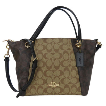 Coach Handbag C6838 Pvc Coated Canvas Beige Signature
