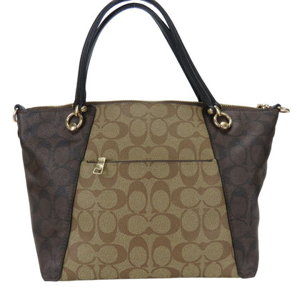 Coach Handbag C6838 Pvc Coated Canvas Beige Signature
