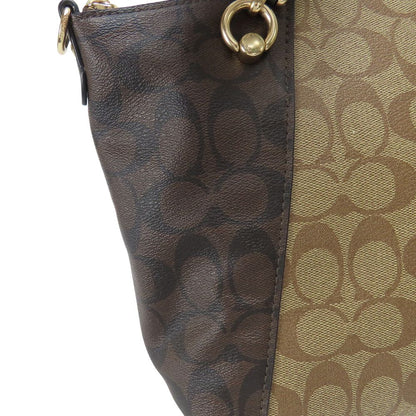 Coach Handbag C6838 Pvc Coated Canvas Beige Signature