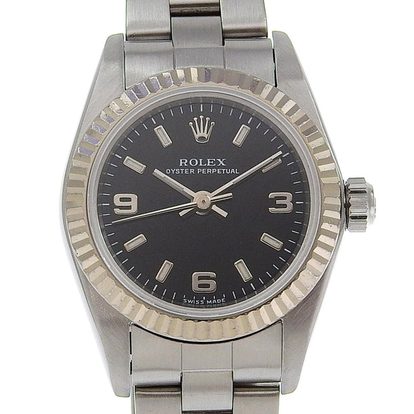 Rolex Watches Mechanical Automatic 76094 Wg , Stainless Steel Silver Cal.2230 Oyster Perpetual