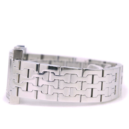 Hermes Watches Quartz Hh1.230 Stainless Steel Clear Bezel Diamond H Watch White Dial Women