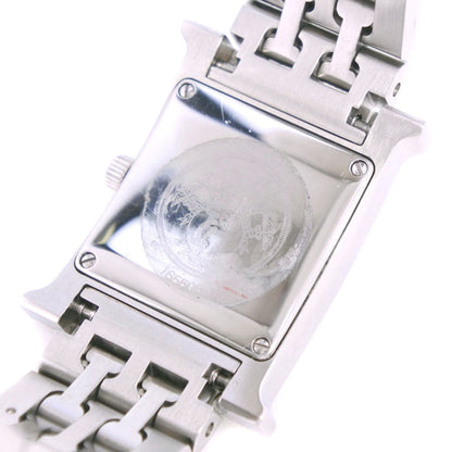 Hermes Watches Quartz Hh1.230 Stainless Steel Clear Bezel Diamond H Watch White Dial Women