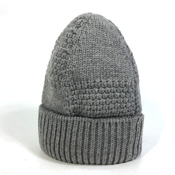 Louis Vuitton Knit Hat M74404 Wool Gray Beanie Knit Cap Damier Bonnet Helsinki Unisex(Unisex)