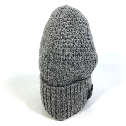 Louis Vuitton Knit Hat M74404 Wool Gray Beanie Knit Cap Damier Bonnet Helsinki Unisex(Unisex)
