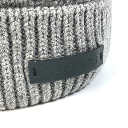 Louis Vuitton Knit Hat M74404 Wool Gray Beanie Knit Cap Damier Bonnet Helsinki Unisex(Unisex)
