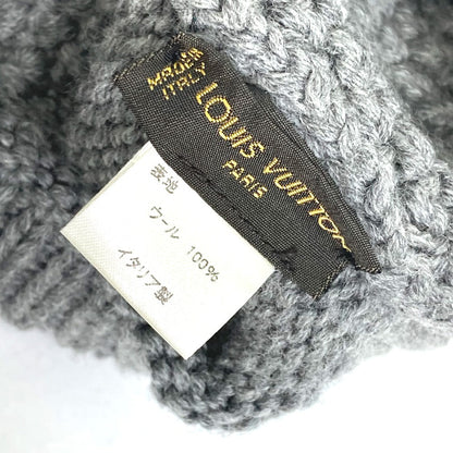 Louis Vuitton Knit Hat M74404 Wool Gray Beanie Knit Cap Damier Bonnet Helsinki Unisex(Unisex)