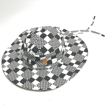 Louis Vuitton Hat Mp2965 Polyester / Cotton Black Distorted Damier Hat Mens