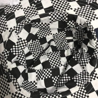 Louis Vuitton Hat Mp2965 Polyester / Cotton Black Distorted Damier Hat Mens