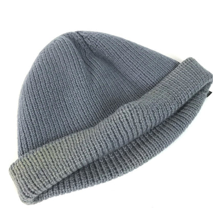 Louis Vuitton Knit Hat Wool Gray Logo Mens