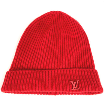 Louis Vuitton Knit Hat Mp3249 Cashmere Red Lv Logo Bonnet Lv Ahead Logo Mens