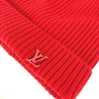 Louis Vuitton Knit Hat Mp3249 Cashmere Red Lv Logo Bonnet Lv Ahead Logo Mens