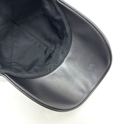 Louis Vuitton Cap M76252 Leather Black Newsboy Cap Pin