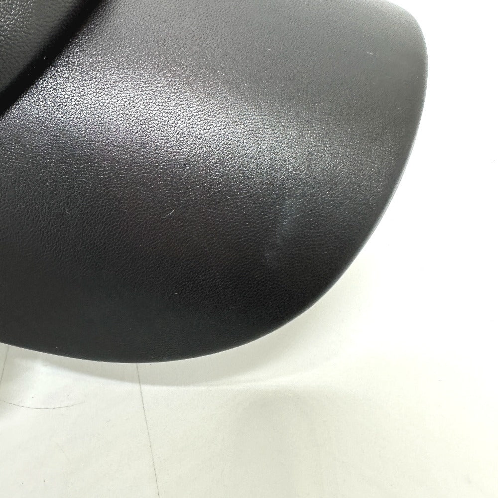 Louis Vuitton Cap M76252 Leather Black Newsboy Cap Pin