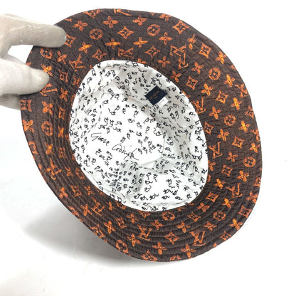 Louis Vuitton Hat Mp2262 Nylon Brown Monogram Catgram Cat Bucket Hat Women