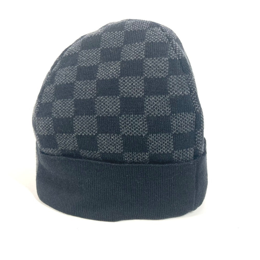 Louis Vuitton Knit Hat M74197 Wool Gray Bonne Petit Damier